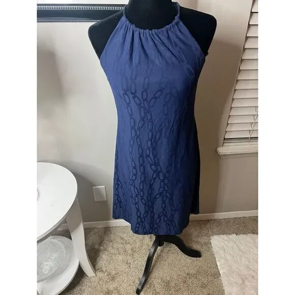 J. McLaughlin navy‎ halter style dress XS - Picture 4 of 10